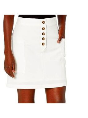 MUD PieWomen's Flynn Button Fly White  Skirt NWT Size XS